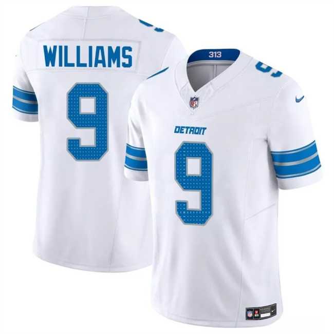 Men & Women & Youth Detroit Lions #9 Jameson Williams White 2024 F.U.S.E. Vapor Limited Stitched Jersey